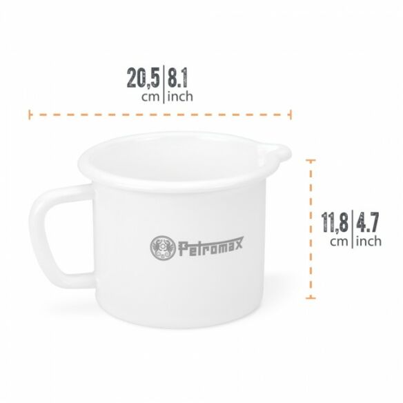 Petromax Emaille Milchtopf 1,4 l weiss