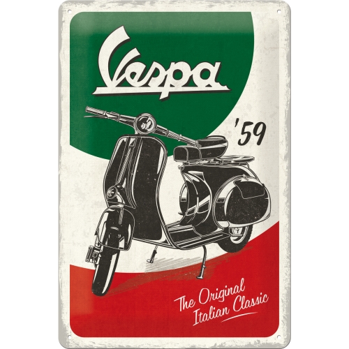 Blechschild 20x30cm Vespa - The Italian Classic