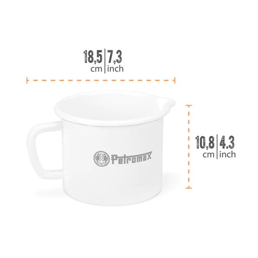 Petromax Emaille Milchtopf 1l weiß