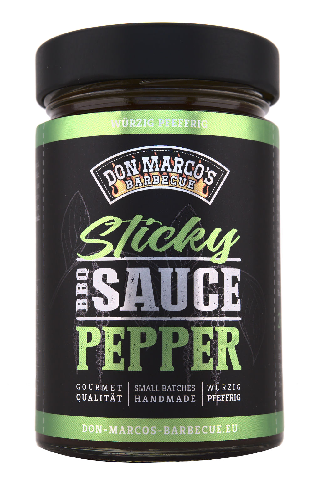 Don Marco's Sticky Pepper BBQ Sauce 260ml Glas mit Twist off Deckel