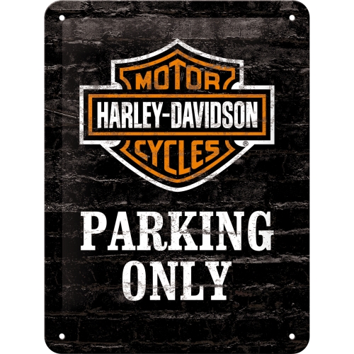 Blechschild 15x20cm Harley-Davidson Parking Only