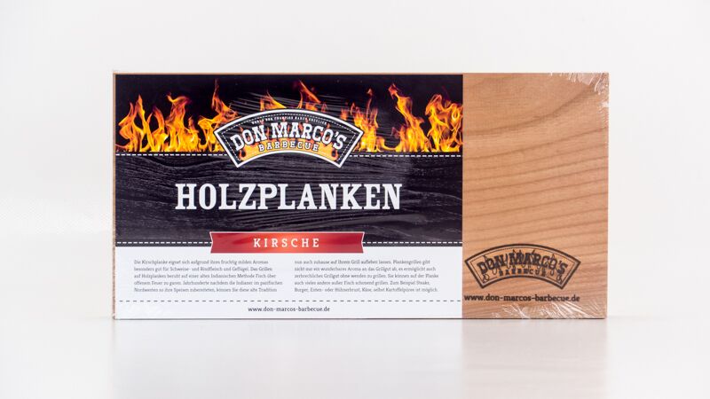Don Marco's Barbecue Holzplanke Kirsche - 2 Stück