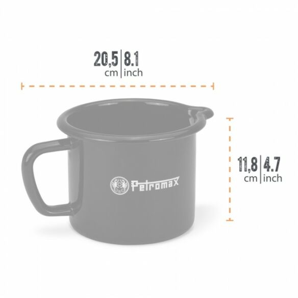 Petromax Emaille Milchtopf 1,4 l schwarz 